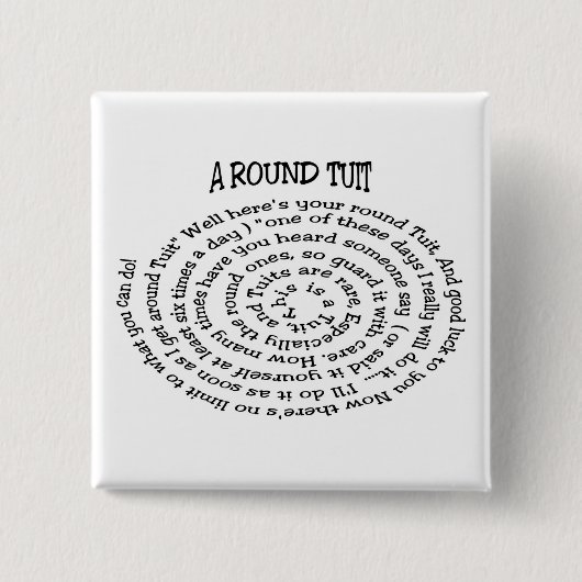 Ein runder Tuchknopf Button (Vorderseite)