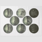 Ein rundes gotisches Halloween-Design 2 Seidenpapier (Vorderseite)