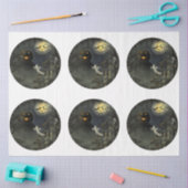 Ein rundes gotisches Halloween-Design 6 Seidenpapier (Basteln)