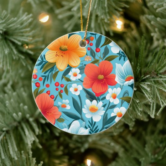 Ein rundes Ornament mit floralem Design  (Baum)