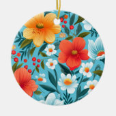 Ein rundes Ornament mit floralem Design  (Vorne)