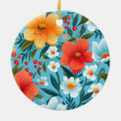 Ein rundes Ornament mit floralem Design  (Hinten)