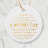 Ein rundes Tuch Geschenkanhänger (Vorderseite)