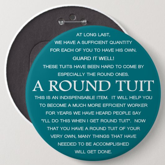 Ein rundes Tuit Button (Vorne & Hinten)