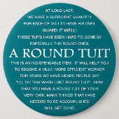 Ein rundes Tuit Button (Vorderseite)