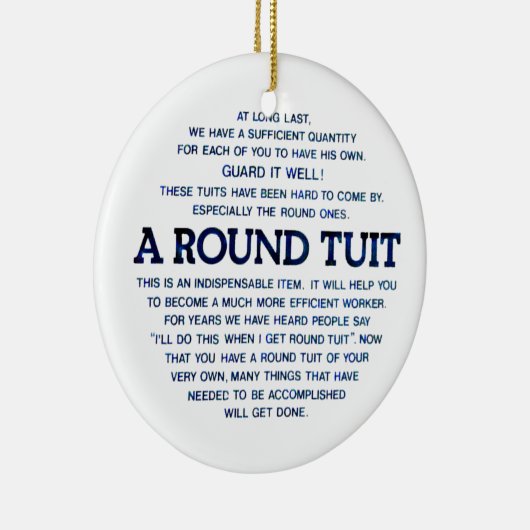 Ein rundes Tuit Keramik Ornament (Rechts)