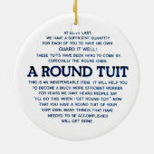 Ein rundes Tuit Keramik Ornament (Hinten)