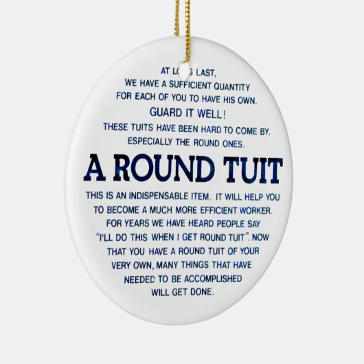 Ein rundes Tuit Keramik Ornament (Rechts)