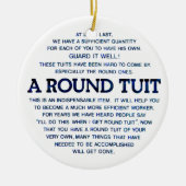 Ein rundes Tuit Keramik Ornament (Vorne)