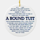 Ein rundes Tuit Keramik Ornament (Hinten)