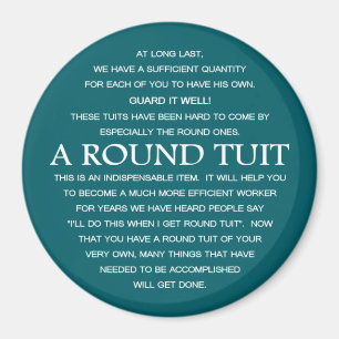 Ein rundes Tuit Magnet