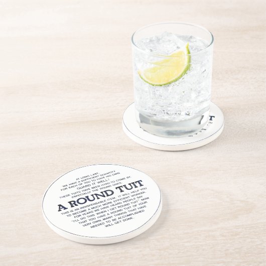 Ein rundes Tuit! Sandstein Untersetzer (Seite)