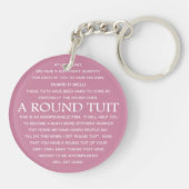 Ein rundes Tuit Schlüsselanhänger (Rückseite)