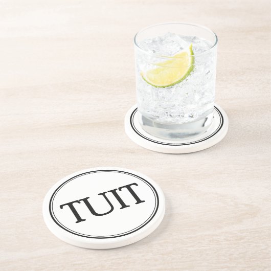 Ein rundes Tuit Untersetzer (Seite)