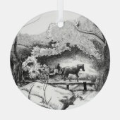 Ein Rundgang durch den Central Park Ornament Aus Glas (Rückseite)