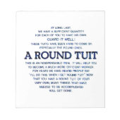 Ein Rundrohr Notizblock (Vorderseite)