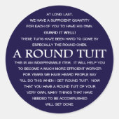 Ein Rundrohr Runder Aufkleber (Vorderseite)