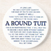 Ein Rundrohr Sandstein Untersetzer (Vorne)