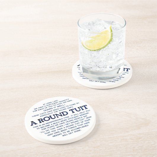 Ein Rundrohr Sandstein Untersetzer (Seite)