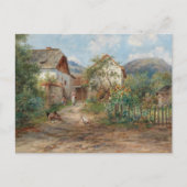 Ein rustikaler Garten im Blossom im Grünen Postkarte (Vorderseite)