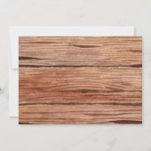 Ein rustikaler Grünbaum 1. Geburtstag Einladung (Rückseite)