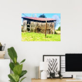 Ein rustikales 100 Jahre altes Stallplakat Poster (Heimbüro)