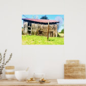 Ein rustikales 100 Jahre altes Stallplakat Poster (Küche)