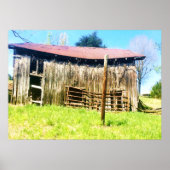 Ein rustikales 100 Jahre altes Stallplakat Poster (Vorne)