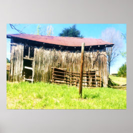 Ein rustikales 100 Jahre altes Stallplakat Poster