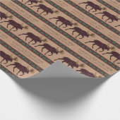 Ein rustikales Elch-Imitat, das jeden Augenblick b Geschenkpapier (Ecke)