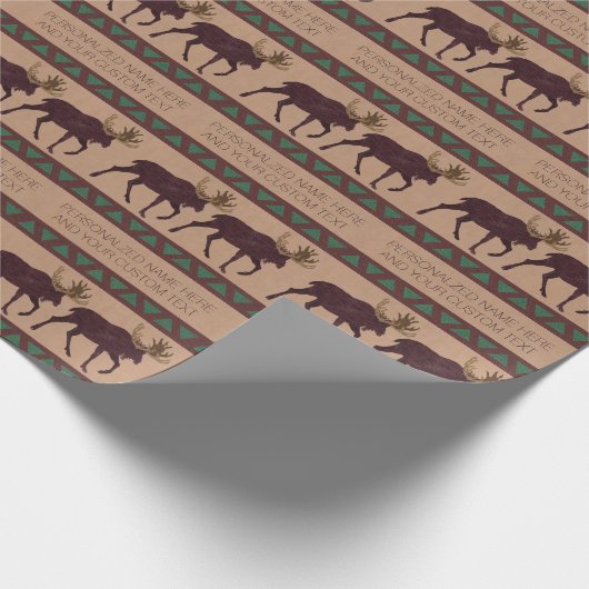 Ein rustikales Elch-Imitat, das jeden Augenblick b Geschenkpapier (Ecke)