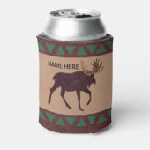 Ein rustikales Elch-Imitat-Lederdesign Dosenkühler (Kanne Rückseite)