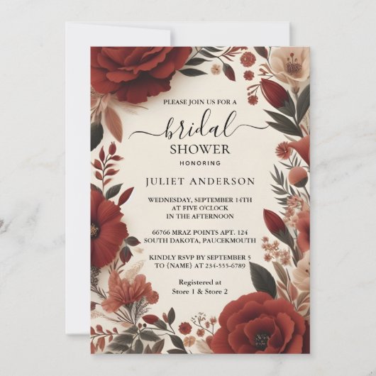 Ein rustikales Fiesta Rustikales, feines spanische Einladung (Vorderseite)