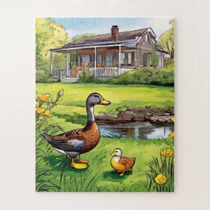 Ein rustikales Haus für Kinder Puzzle