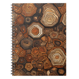 Ein rustikales Notebook mit naturbelassener Holzst Notizblock
