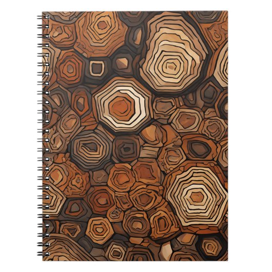 Ein rustikales Notebook mit naturbelassener Holzst Notizblock (Vorderseite)