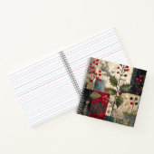 Ein rustikales Winter-Patchwork mit Stechpalmen-Be Notizblock (Innenseite)