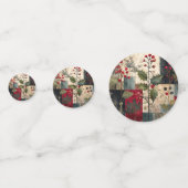 Ein rustikales Winter-Patchwork mit Stechpalmenbee Konfetti (Vorderseiten)