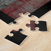 Ein rustikales Winter-Patchwork mit Stechpalmenbee Puzzle (Seite)