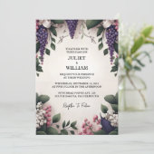 Ein Saatgut ländlicher Bauernhof Holz Früchte Wein Einladung (Stehend Vorderseite)