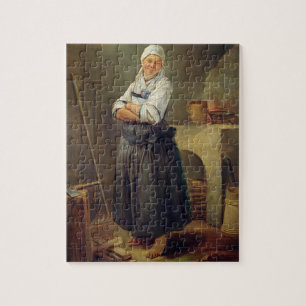 Ein sächsischer Dorfbewohner in ihrer Küche (Öl Puzzle