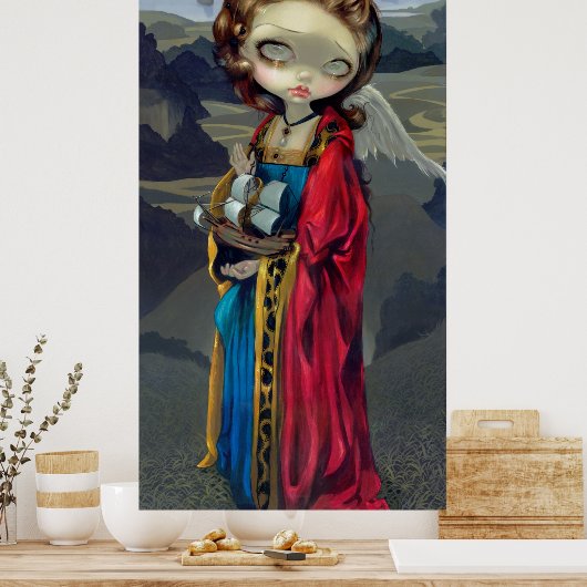 Ein Safe Harbor ART DRUCKEN gothischen Engel Symbo Poster (Küche)