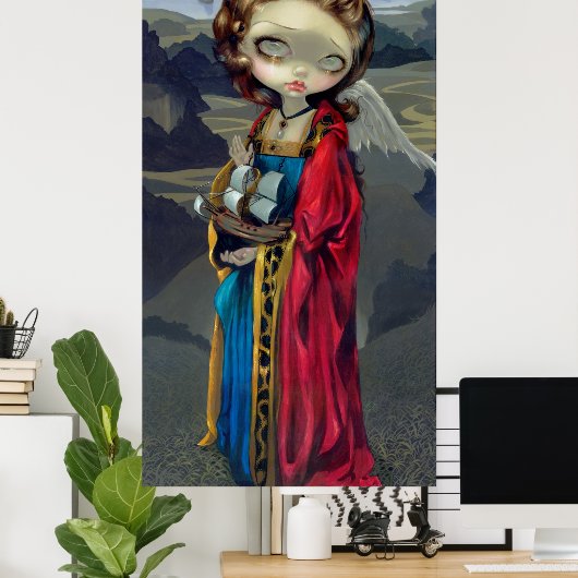 Ein Safe Harbor ART DRUCKEN gothischen Engel Symbo Poster (Heimbüro)