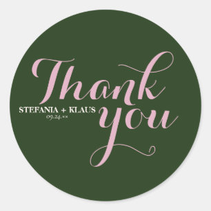 Ein Salbei- und Errötungs-Modern-Minimalistischer  Runder Aufkleber