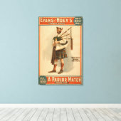 Ein Salon, der "Old Hoss" mit dem schottischen Bag Leinwanddruck (Insitu (Holzboden))