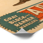 Ein Salon, der "Old Hoss" mit dem schottischen Bag Poster (Ecke)