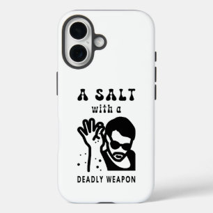 Ein Salz Mit Einer Tödlichen Waffe Lustiges Meme iPhone 16 Hülle