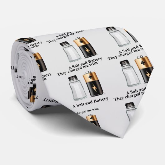 Ein Salz- und Batterieangriff und Akku Krawatte (Gerollt)