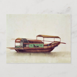 Ein Sampan, Qianlong-Zeitraum Postkarte