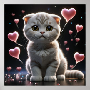 Ein sanfter Blick, ein freundliches Soul: Katze & Poster